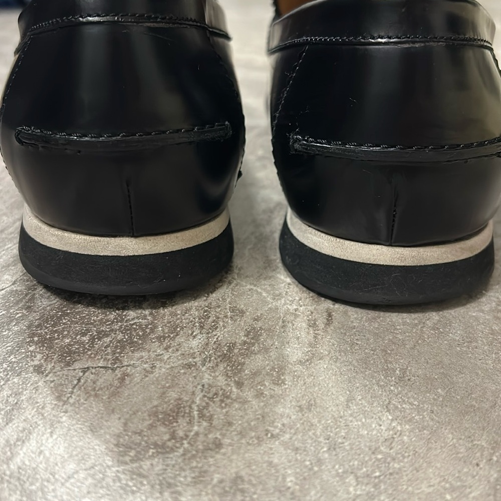 GUCCI Black and Red Loafers Slip-Ons - Picture 4 of 14